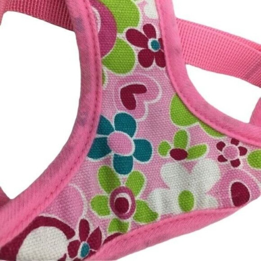 Dog Harness Casual Canine Pink Floral Mod Print Size Large New - Picture 3 of 8
